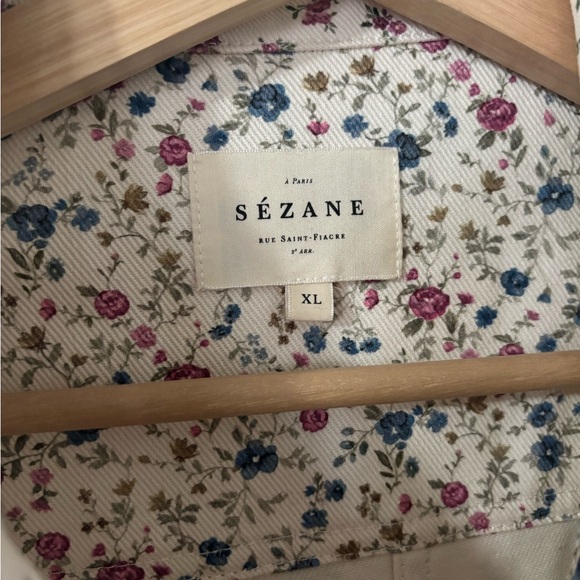 Sezane Will Jacket Patchwork Mini Flowers - Size XL - Picture 4 of 6